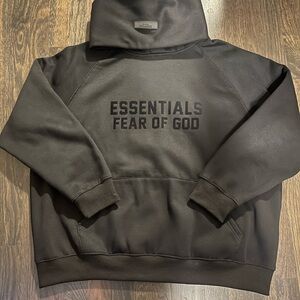 Fear of God Black Pullover Hoodie Essentials
